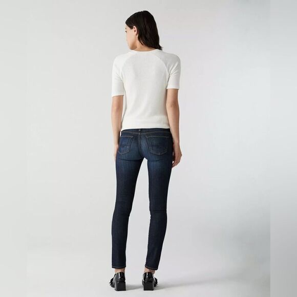 AG Adriano Goldschmied The Stilt Cigarette Leg Dark Wash Jeans Like New Size 28 - Picture 5 of 14